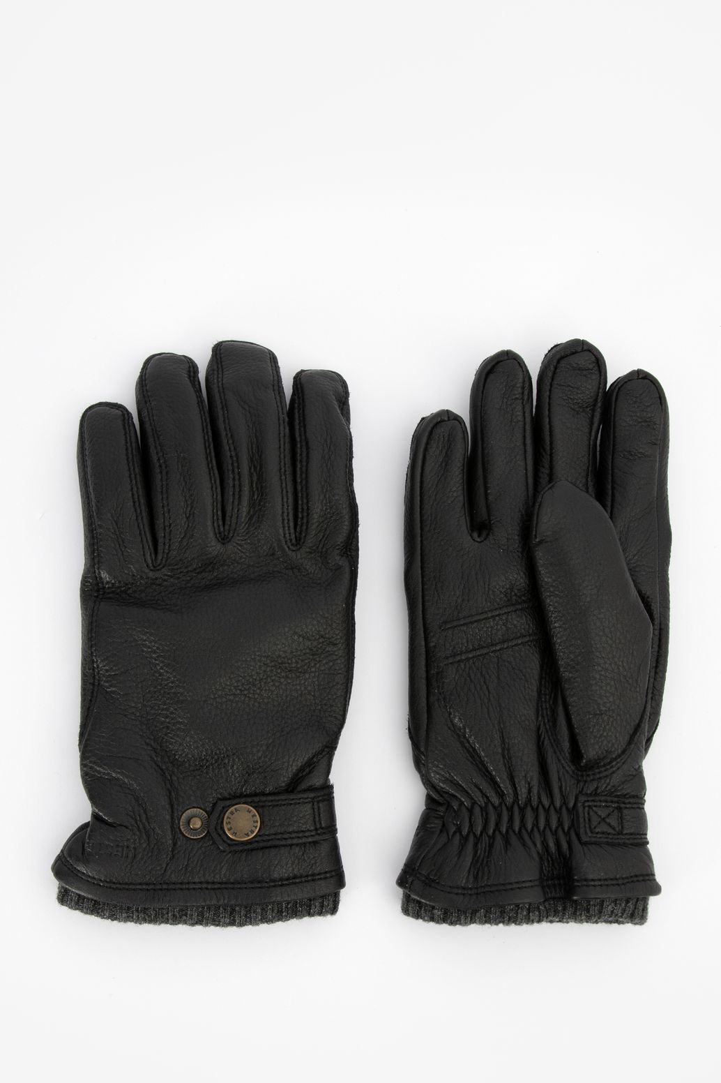Hestra Gants en cuir - noir