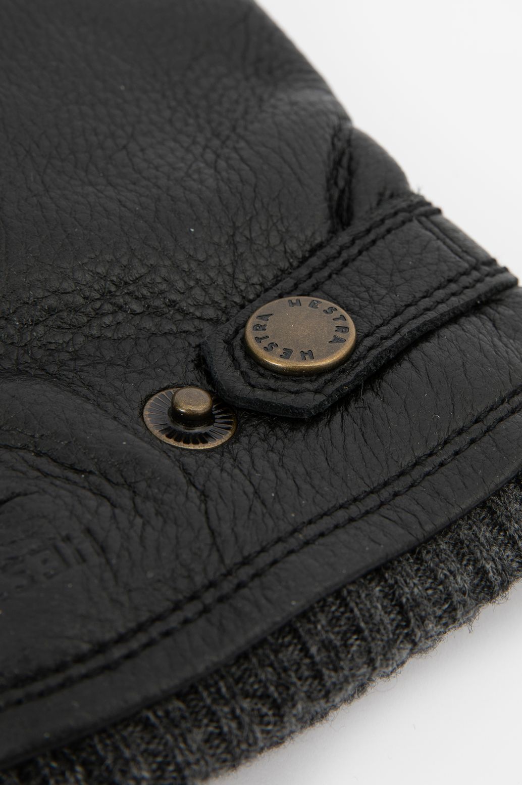 Hestra Gants en cuir - noir