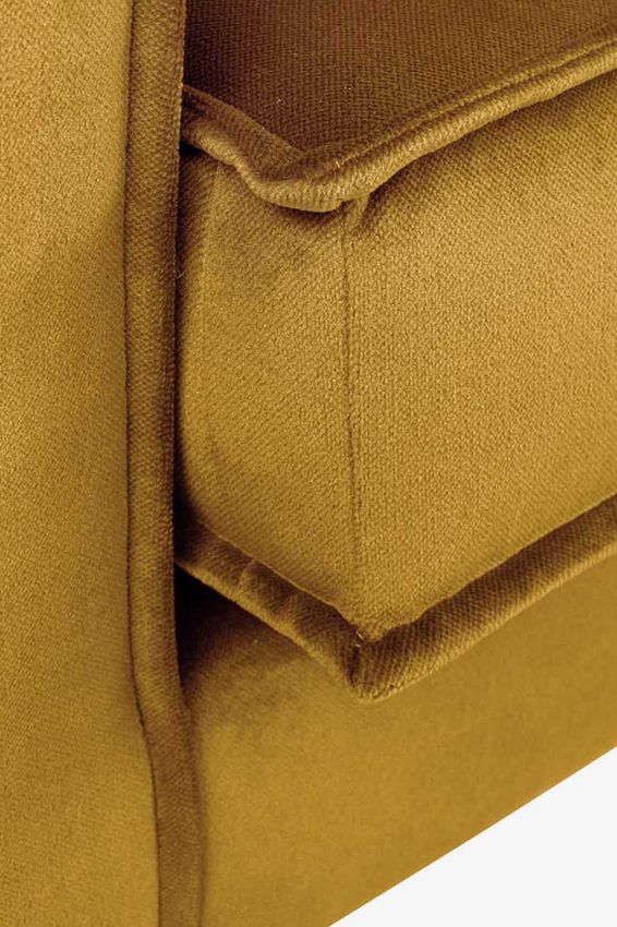 Amsterdam Samtsofa 4-Sitzer - ockergelb