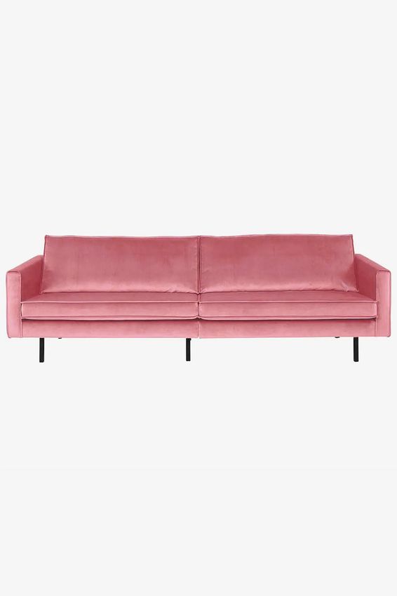 Amsterdam velvet bank 4-zits juke pink