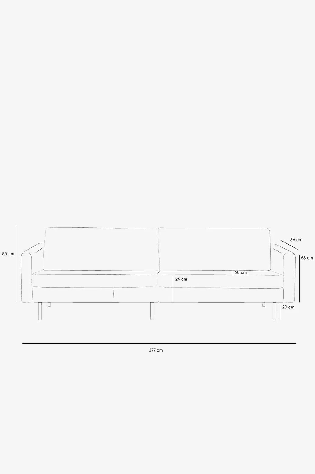 Amsterdam Canapé bouclette 4 places - écru