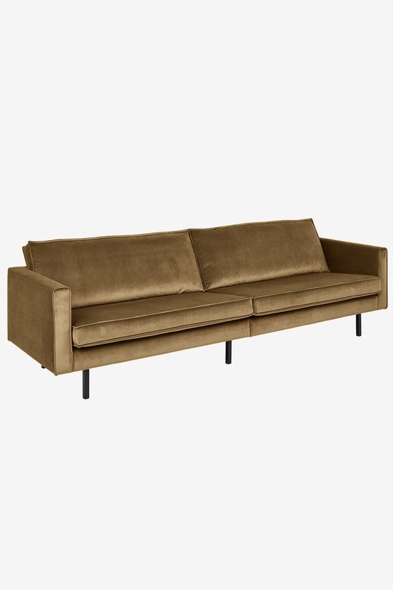 Amsterdam Samtsofa 4-Sitzer - bronze