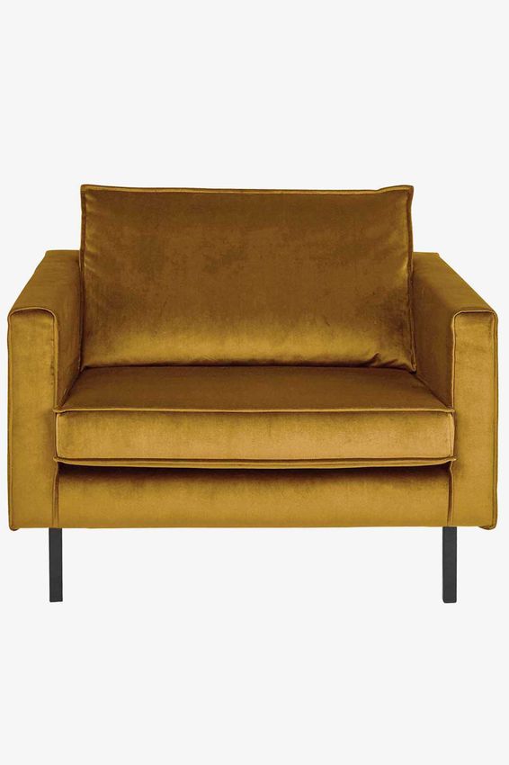 Amsterdam velvet loveseat juke oker
