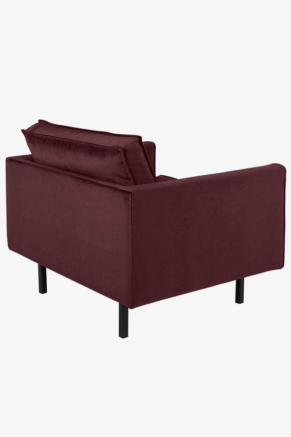 Amsterdam velvet loveseat juke wine red