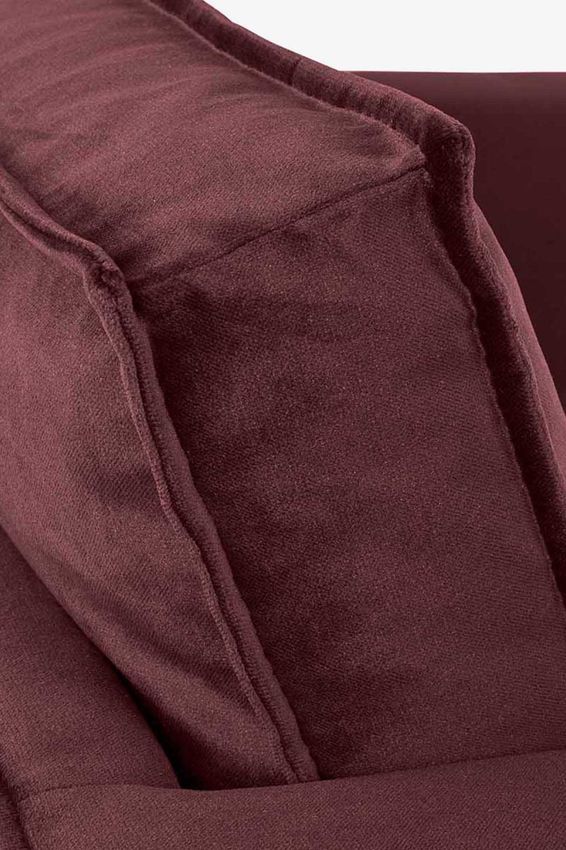 Amsterdam velvet loveseat juke wine red