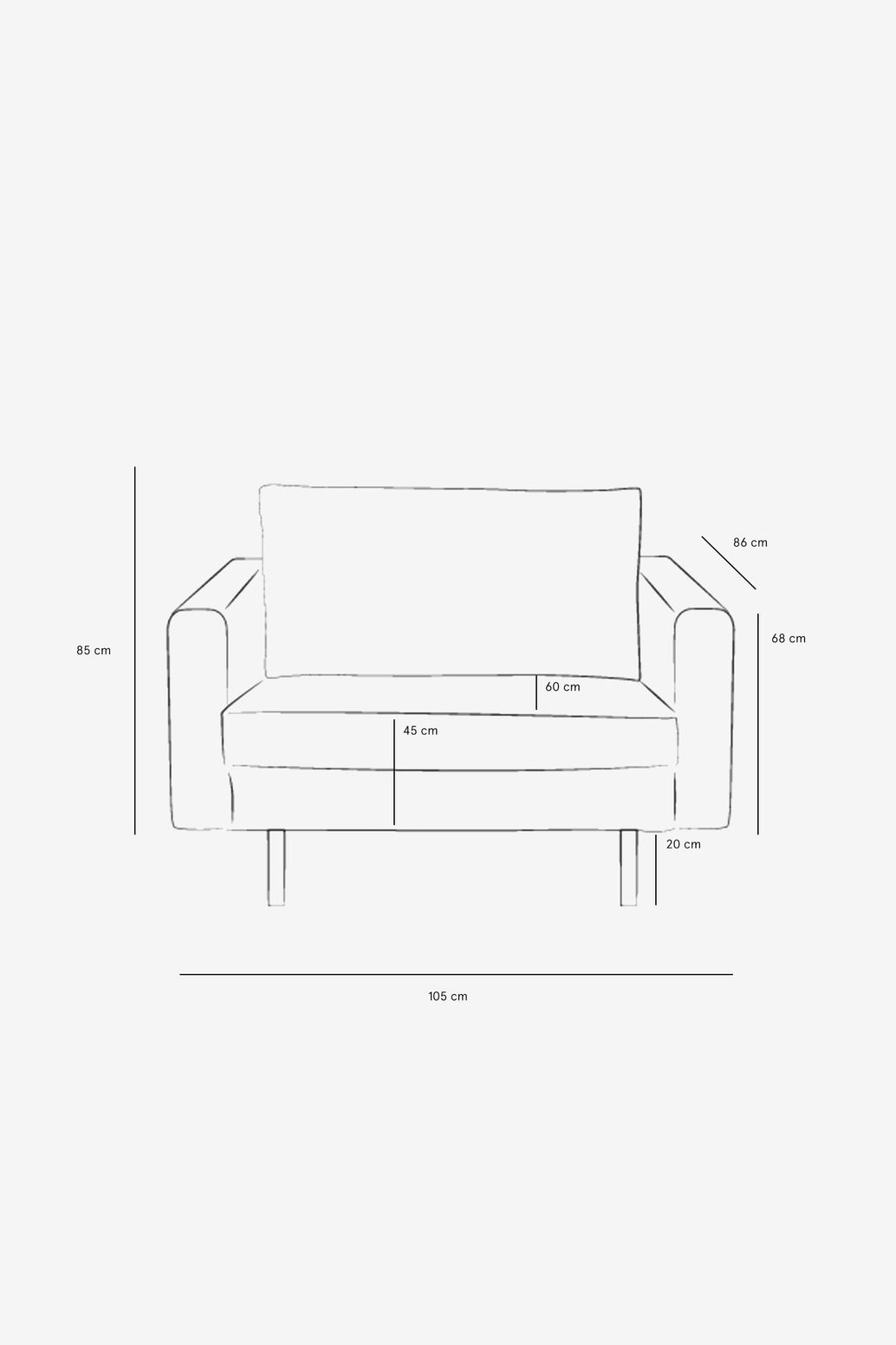 Amsterdam Bouclé-Loveseat - ecru