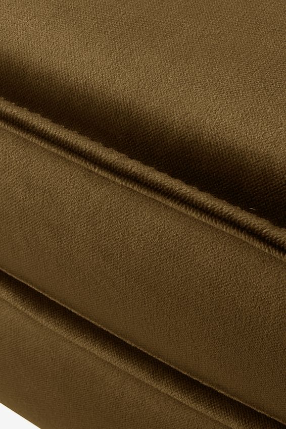 Amsterdam velvet hocker juke brons