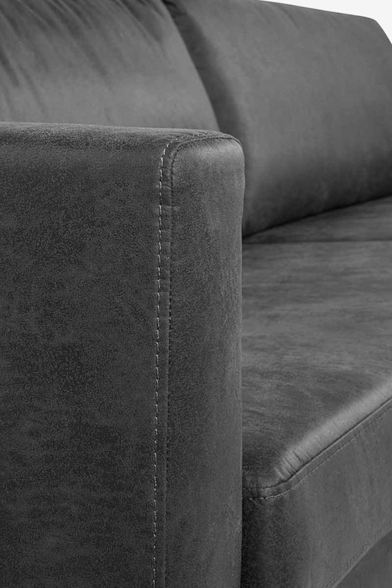 Amsterdam leer clean bank 4-zits zwart