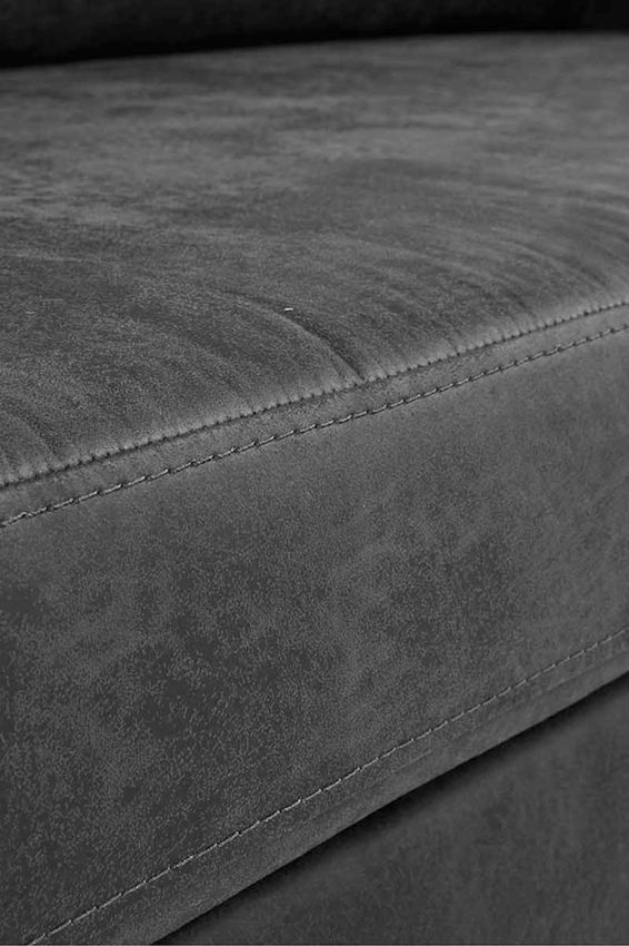 Amsterdam Canapé 2,5 places sobre en cuir écologique - noir