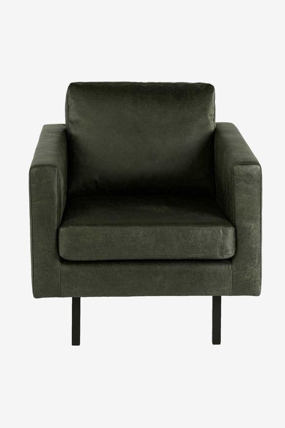Amsterdam leer clean fauteuil groen