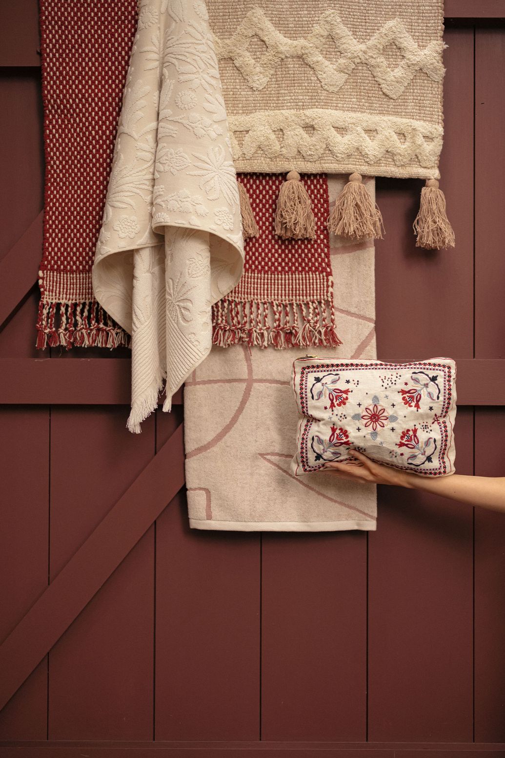 Serviette avec imprimé fleuri