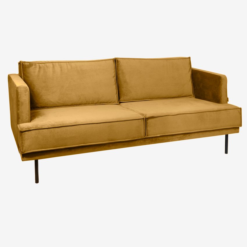 The Duchess Samtsofa 2,5-Sitzer - ockergelb