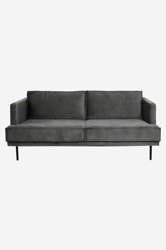 The Duchess Samtsofa 2,5-Sitzer - anthrazit