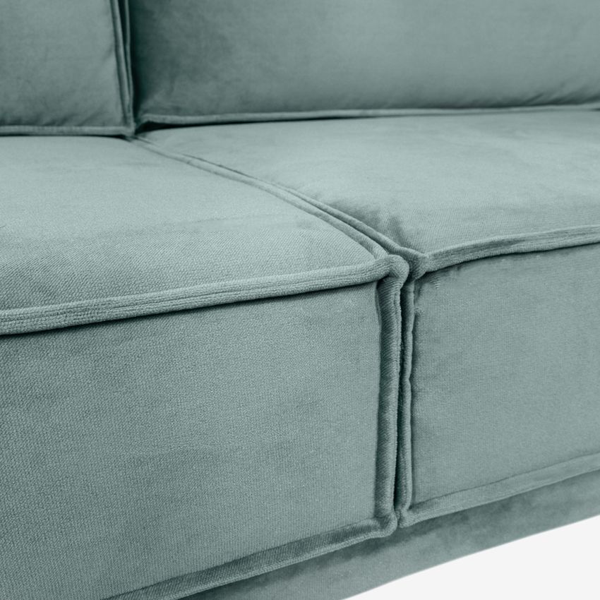 The Duchess Samtsofa 2,5-Sitzer - graublau