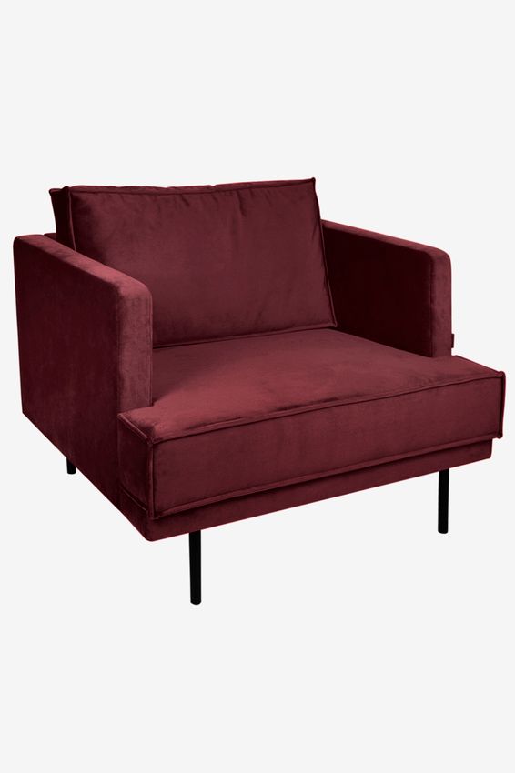 The Duchess velvet loveseat Juke wine red