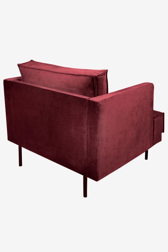 The Duchess velvet loveseat Juke wine red