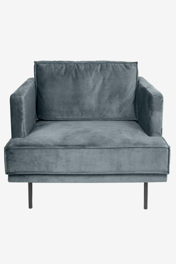 The Duchess Samt-Loveseat - grau