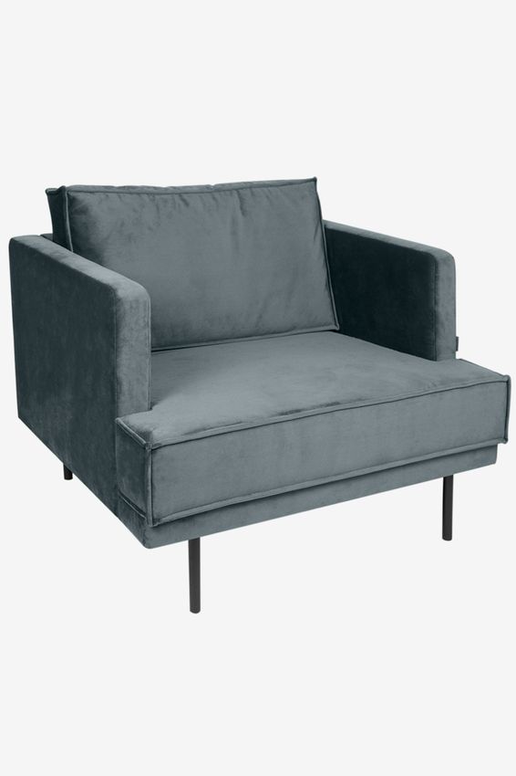 The Duchess Samt-Loveseat - grau