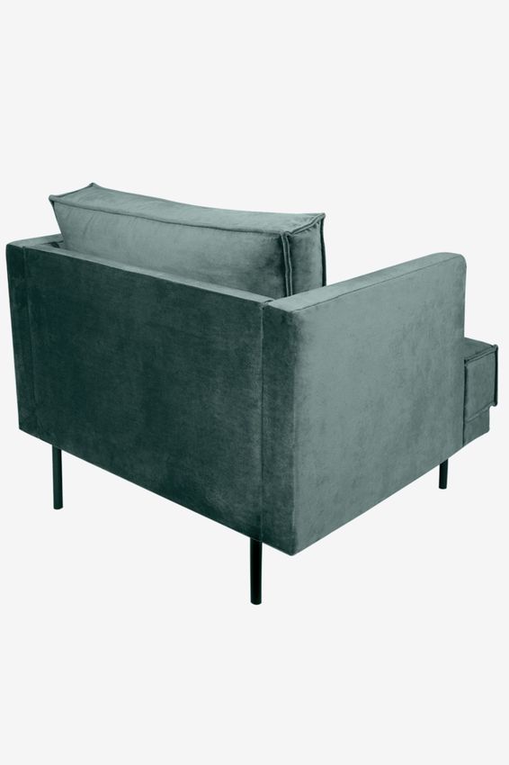 The Duchess velvet loveseat Juke grijs blauw