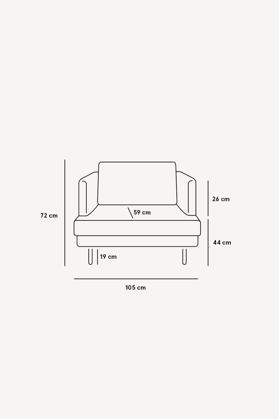 The Duchess Samt-Loveseat - sand