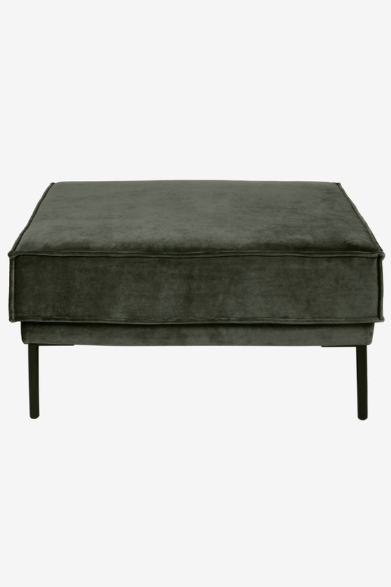 The Duchess Tabouret en velours - vert foncé