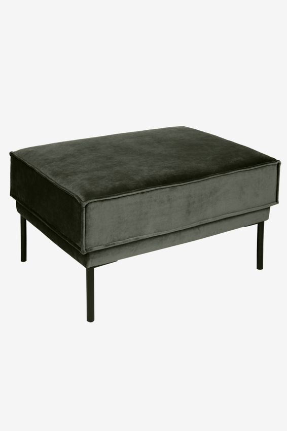 The Duchess Tabouret en velours - vert foncé
