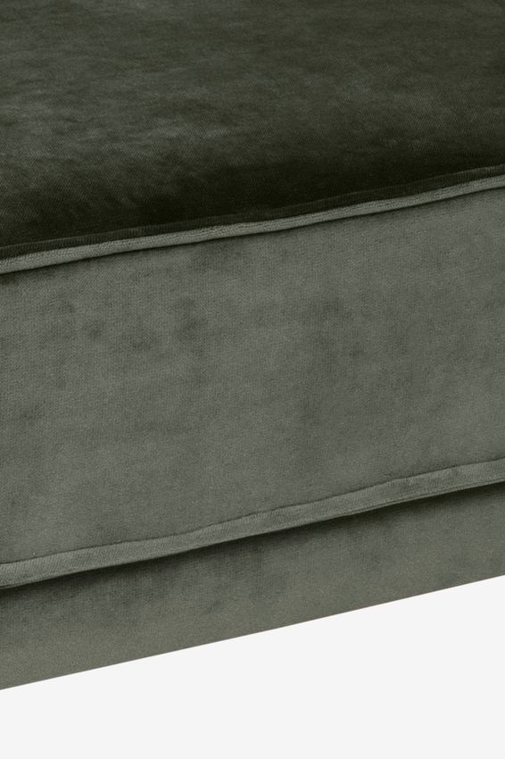 The Duchess Tabouret en velours - vert foncé