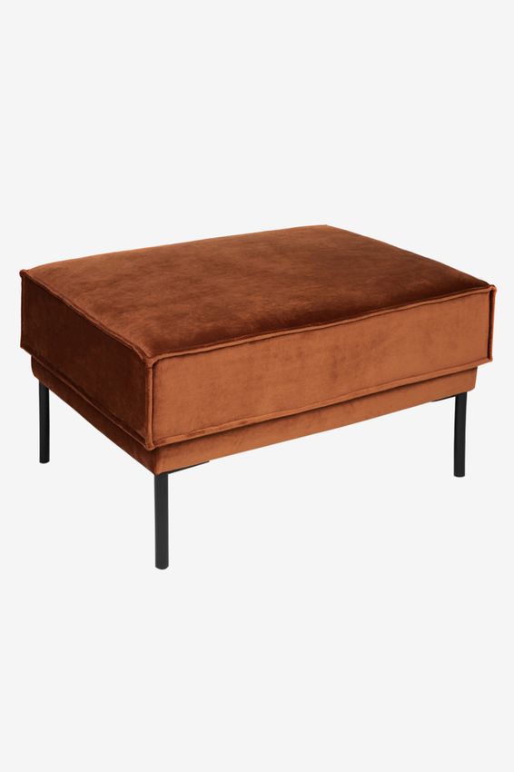 The Duchess velvet hocker Juke roest