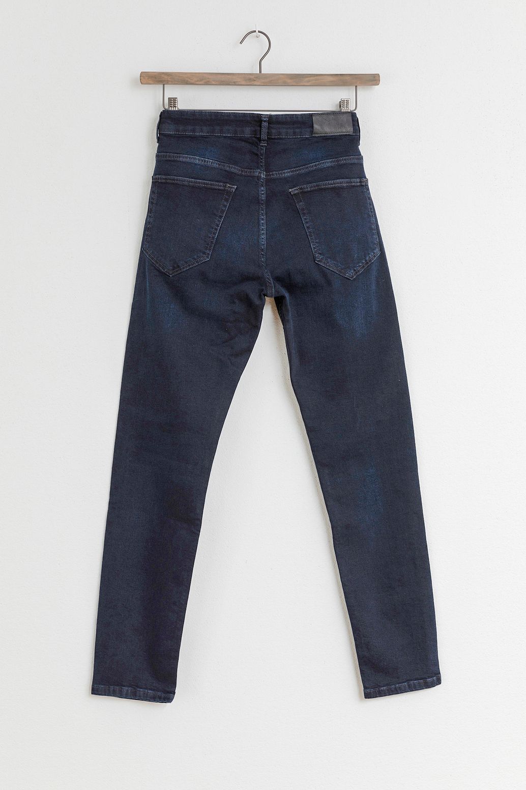 Donkerblauwe mid-rise Slim Fit Jeans