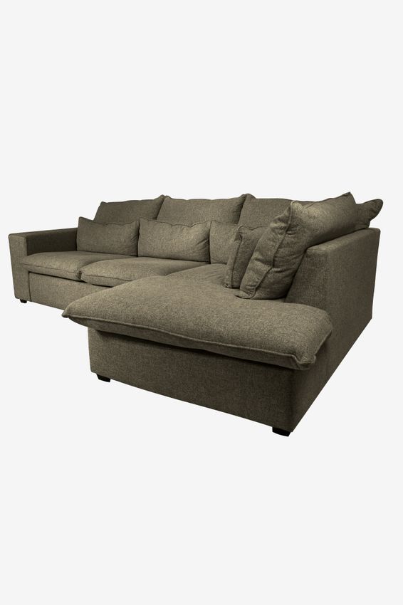 Baron Sofa 2,5-Sitzer Lounge rechts - grün meliert