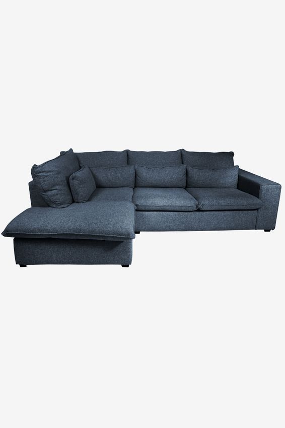 Baron bank 2.5-zits lounge links Unit Donkerblauw Melee