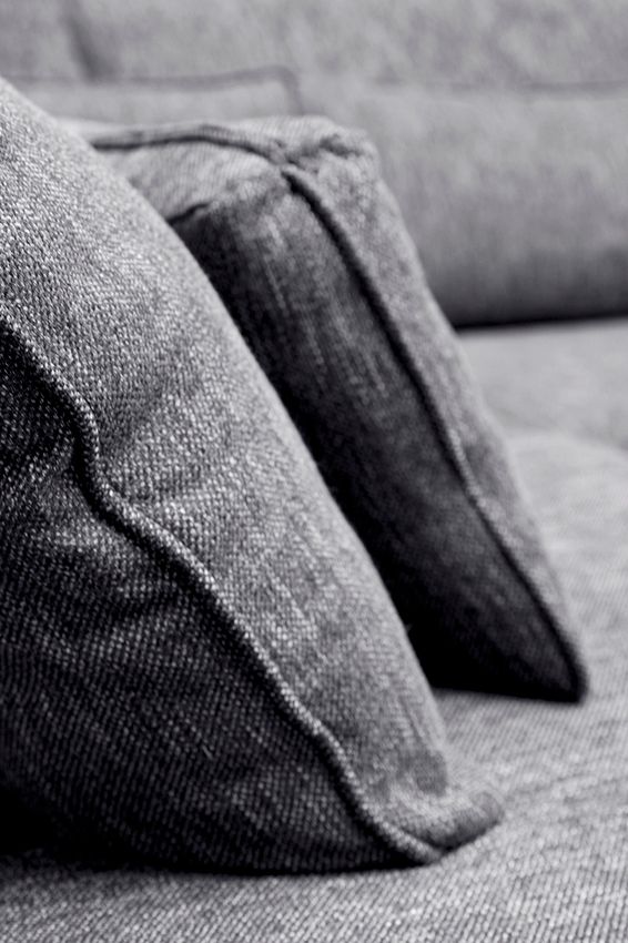 Baron Sofa 3,5-Sitzer Lounge links - dunkelgrau meliert