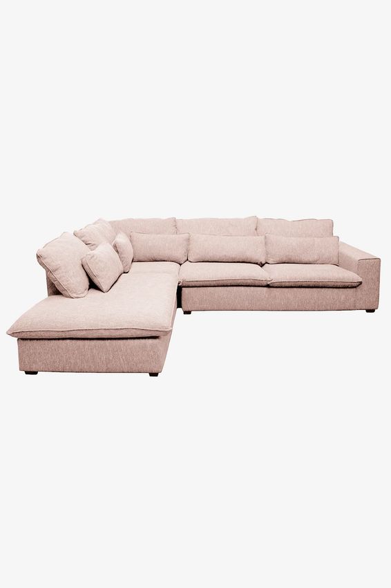 Baron Canapé 3,5 places méridienne gauche - beige/caramel mêlé