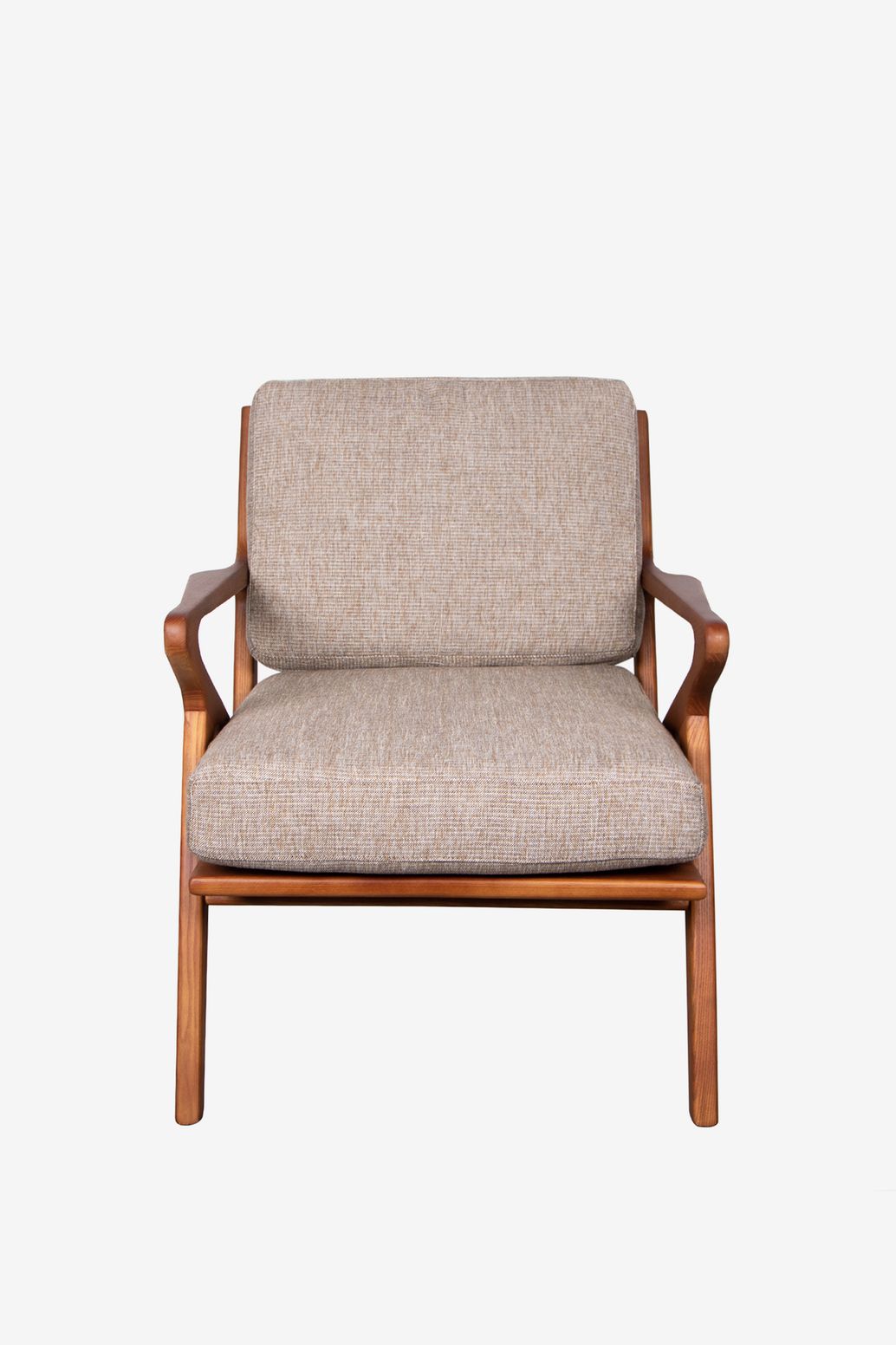 Chaise en bois Mid-Century