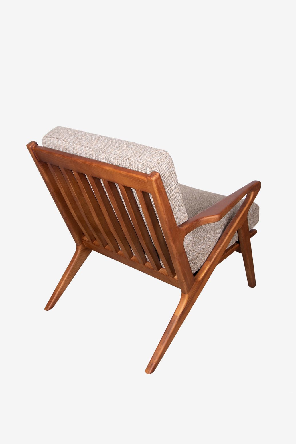 Chaise en bois Mid-Century