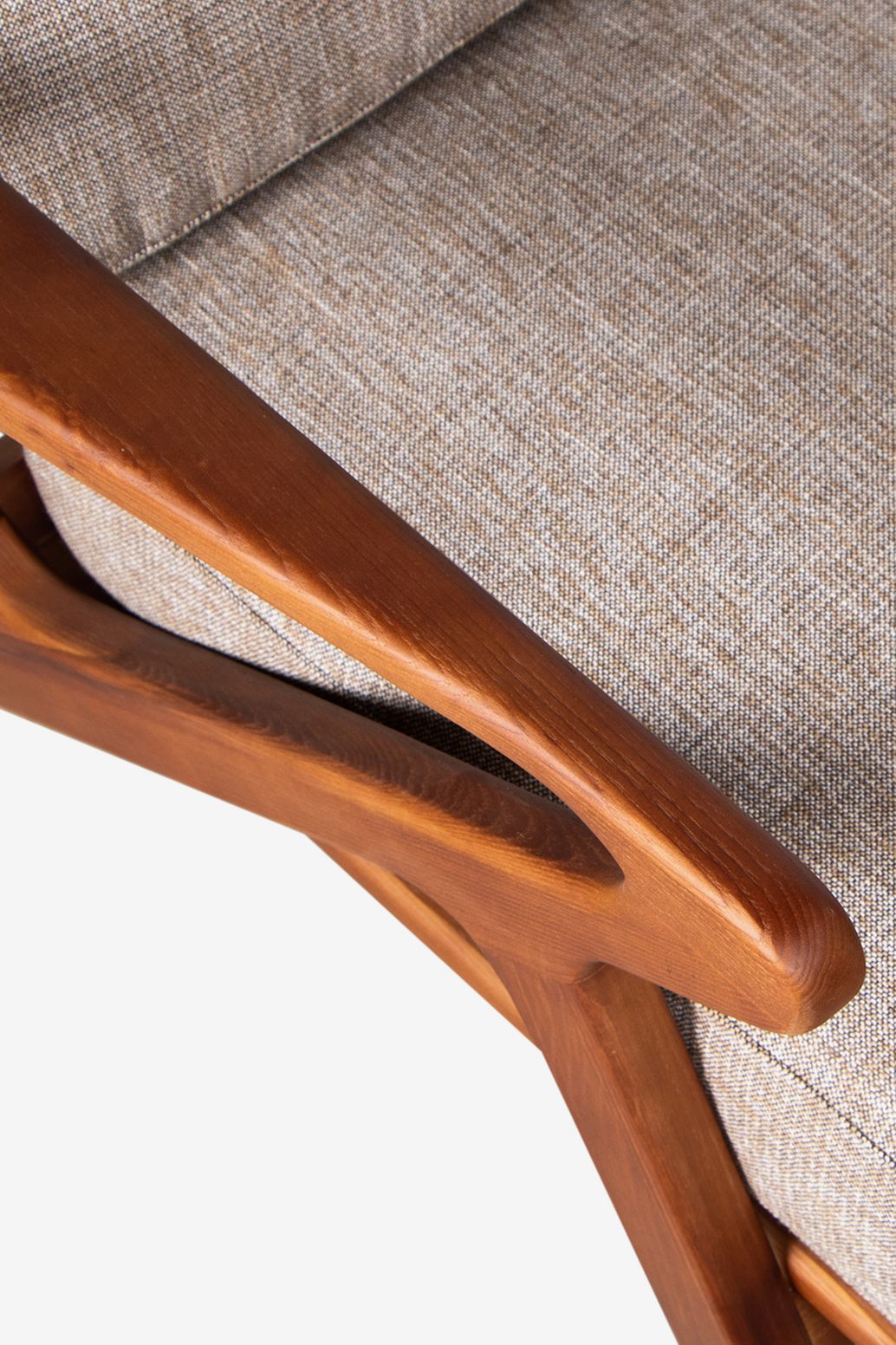 Chaise en bois Mid-Century