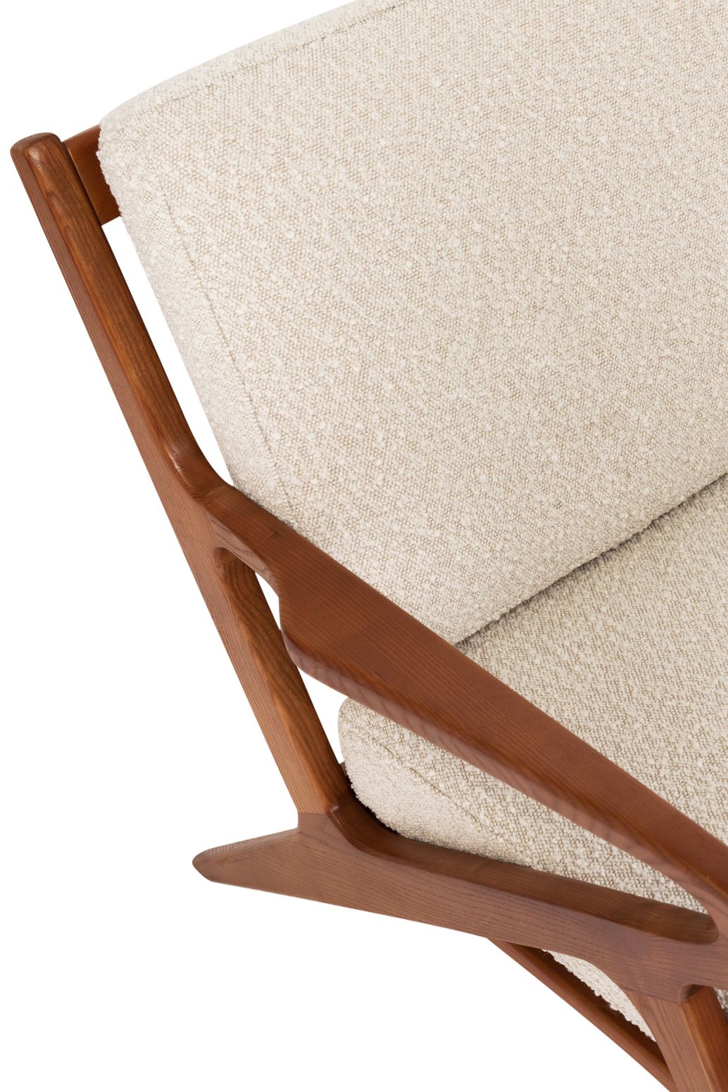 Chaise en bois Mid-Century