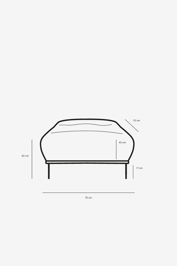 The Duke hocker Taft naturel