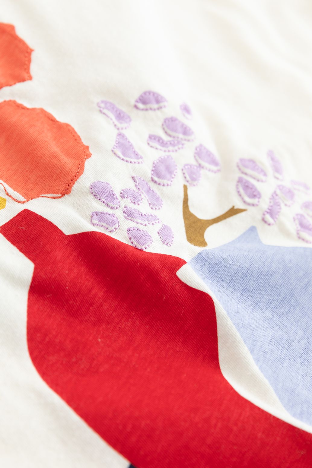 Ecru T-shirt met artwork