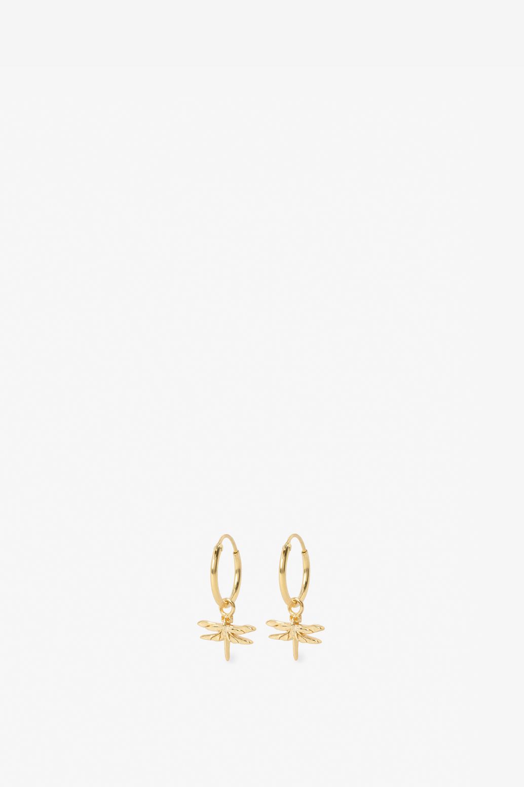 Gold-plated Ohrringe mit Libelle