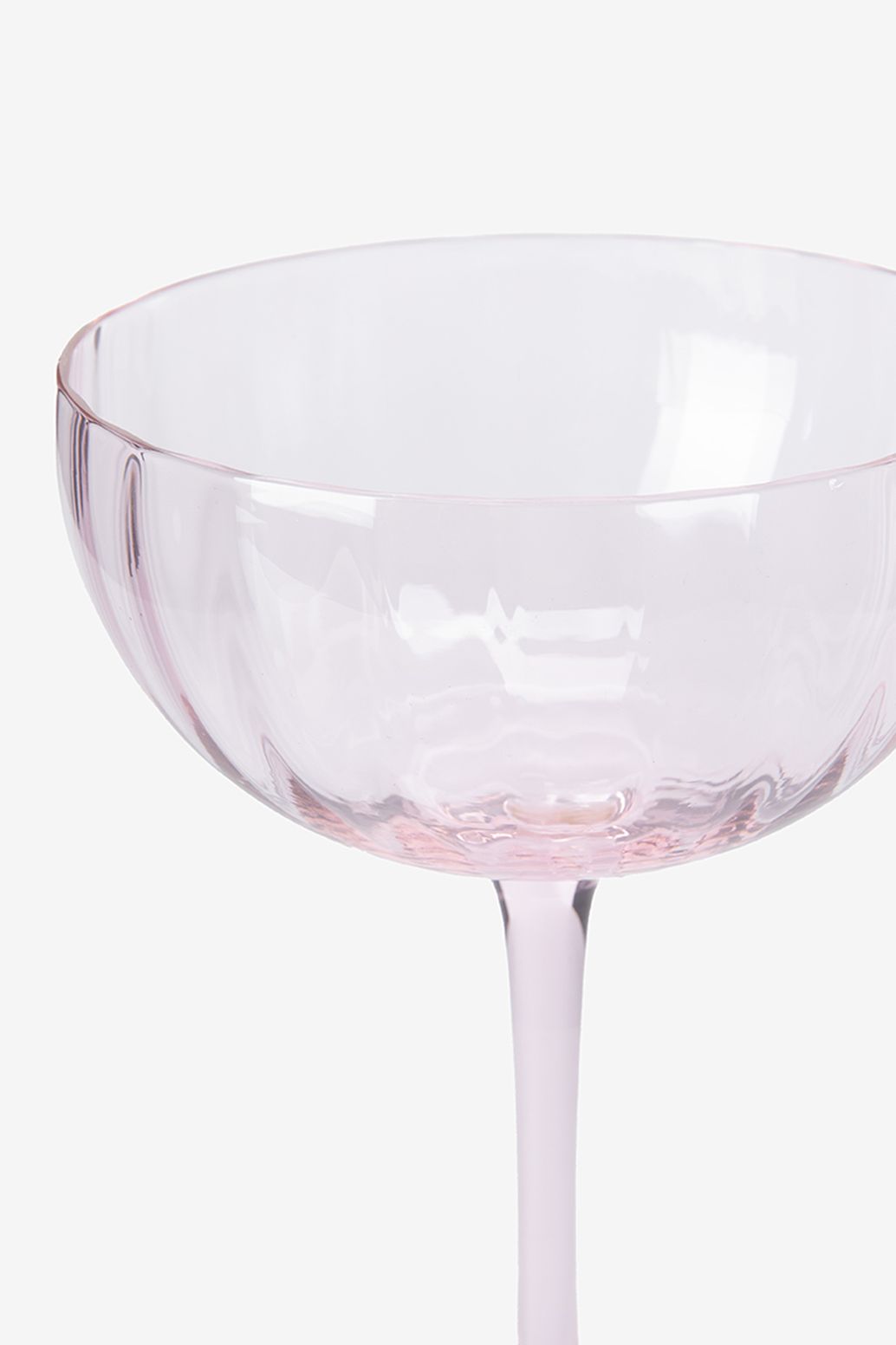 Lichtroze cocktailglazen Scallop