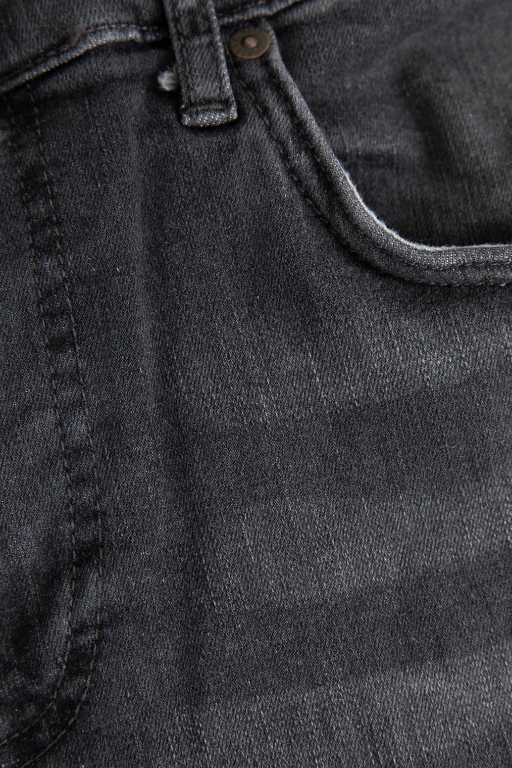 Donkergrijze mid-rise slim fit jeans