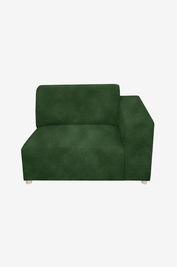 Earl velvet 1.5-zits bank arm rechts Juke green forest