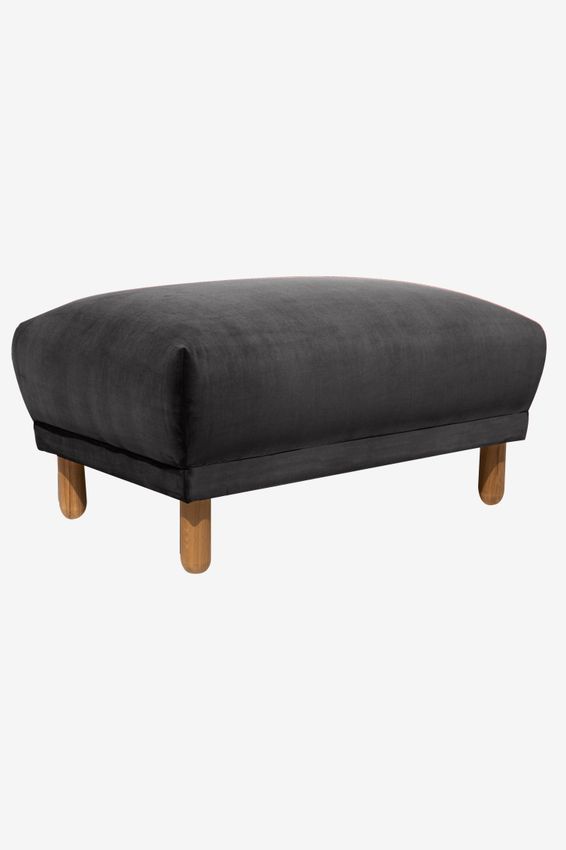 Sir velvet hocker Juke mid grey