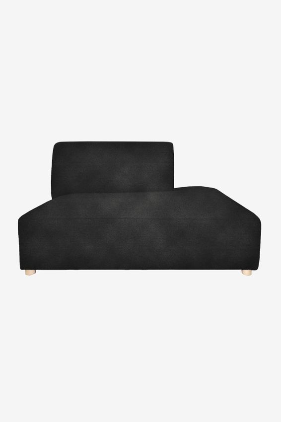 Earl Longue ottomane droite en velours - anthracite