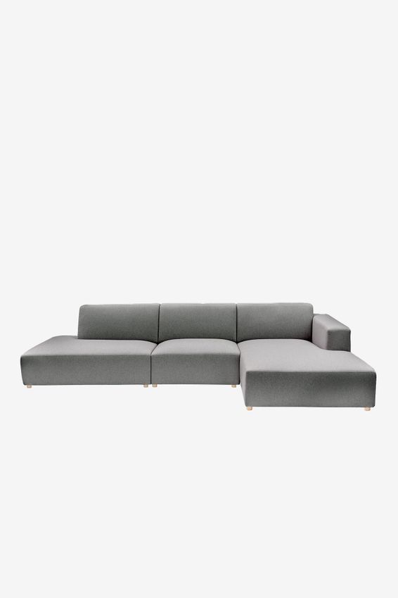 Earl chaise longue rechts Forward dark grey