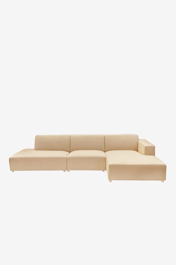 Earl chaise longue rechts Forward camel