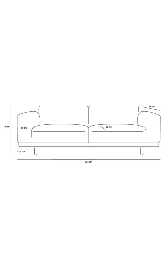 Sir 2.5-zits bank Dentro beige