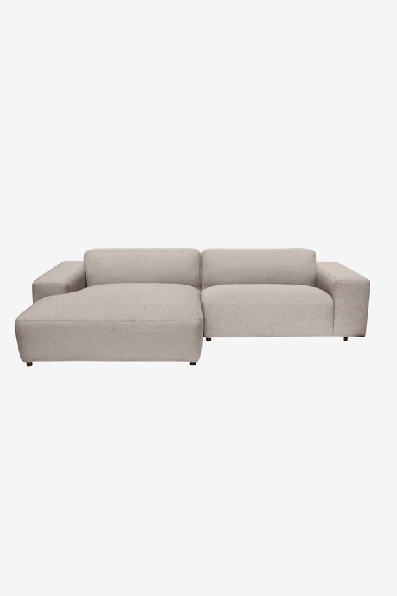 King 3-zits bank chaise longue links Soil Naturel