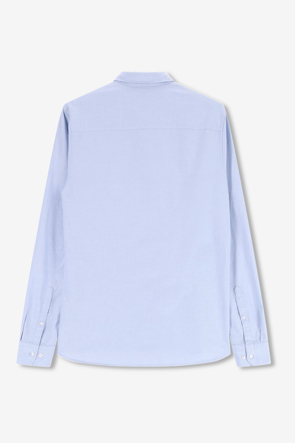 Blauw katoenen Oxford overhemd